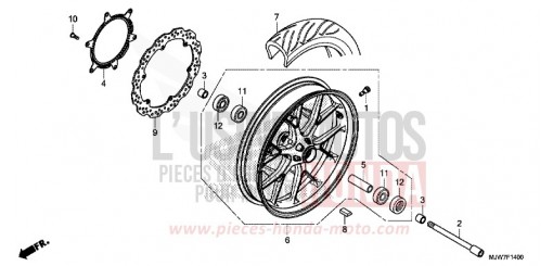 FRONT WHEEL CB500FAJ de 2018